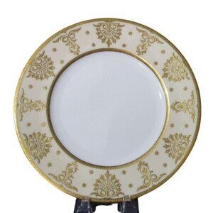 Coalport England Vintage Fine China Plate Gold Encrusted Decorative Pattern GUC